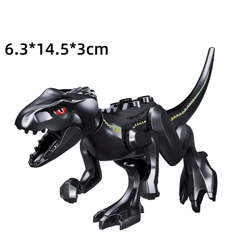 DinoDen Swift Strike Velociraptor –Black Dinosaur Toy Compatible with LEGO