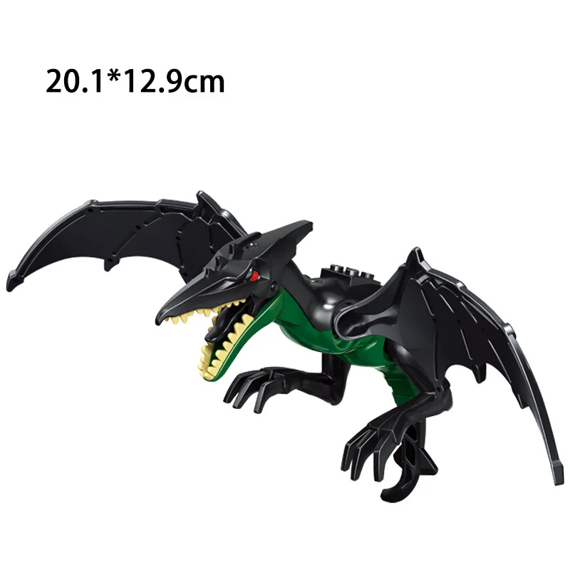 DinoDen Sky Hunter Pterodactyl – Black Flying Dinosaur Toy Compatible with LEGO