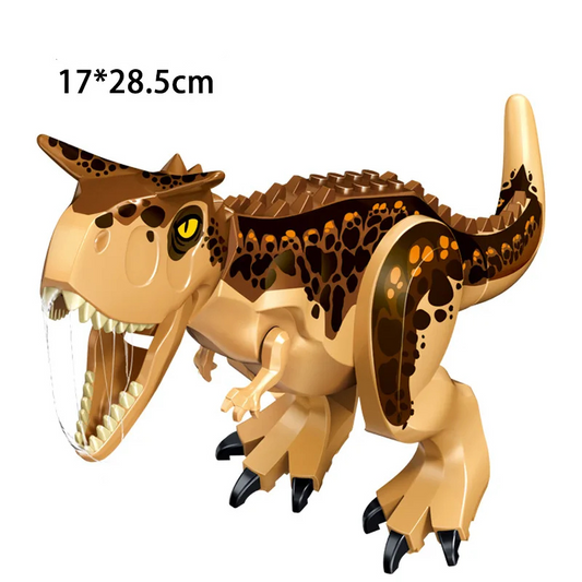 DinoDen Attack T-Rex – Brown Dinosaur Toy Compatible with LEGO